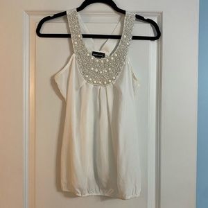 Wet Seal White Beaded Tank Top